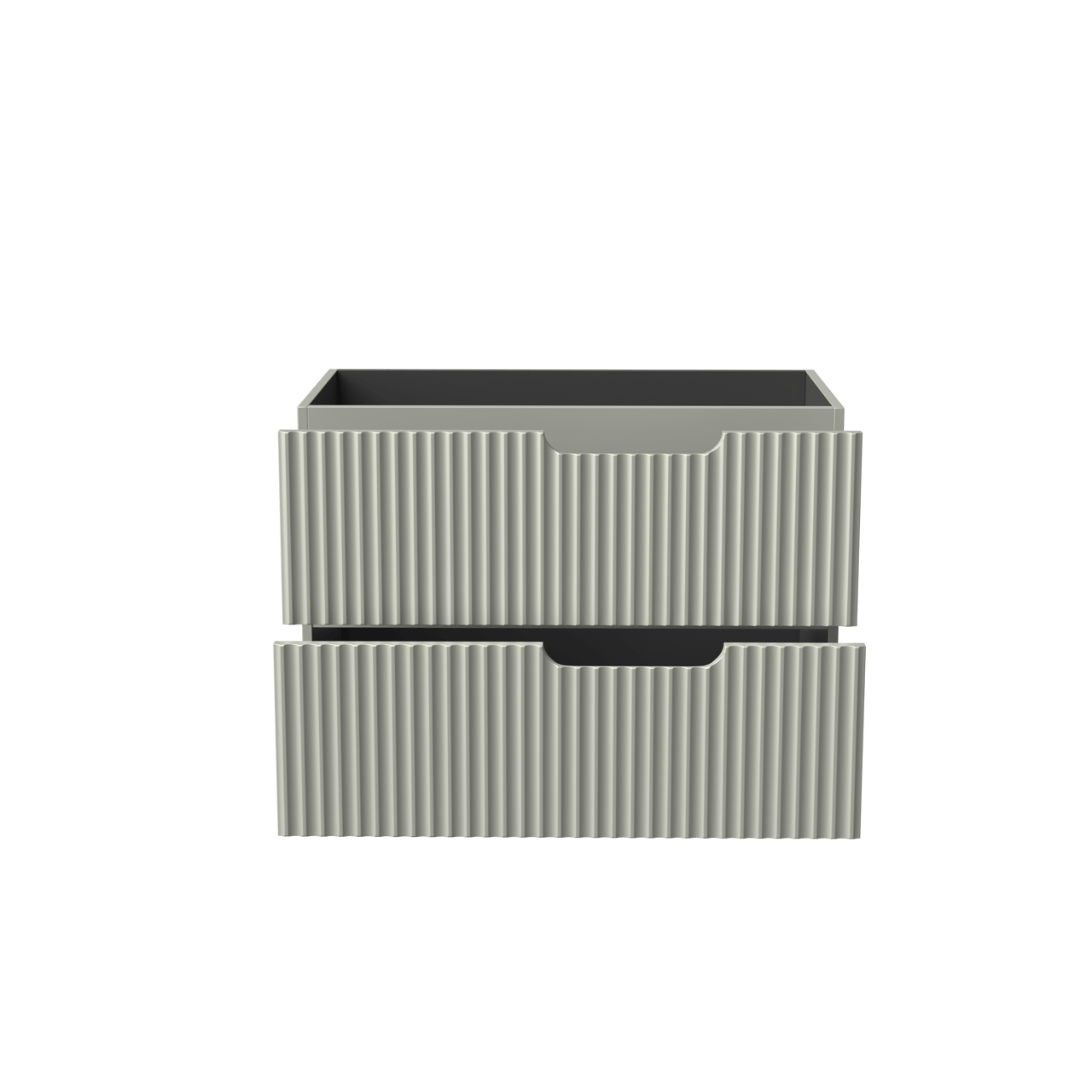 Linie Ribbo zwevende wastafelonderkast 80 x 46 cm greige 2 lades