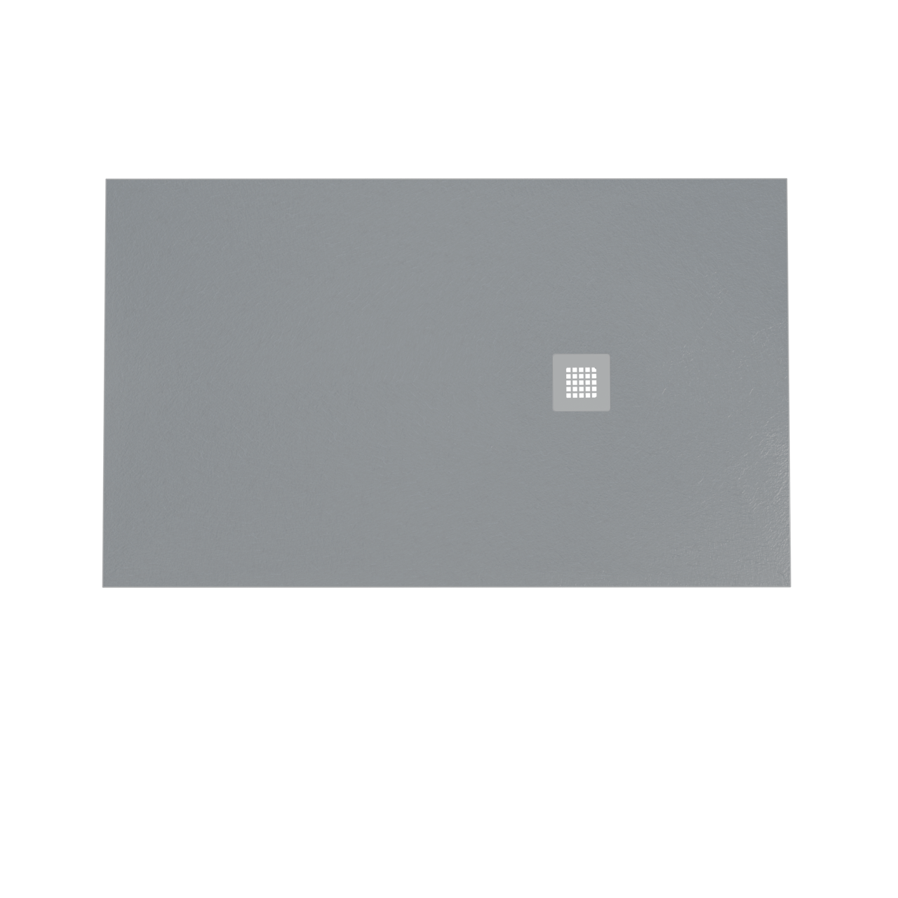 Balmani Vega douchebak 160 x 90 cm composietmarmer donkergrijs leisteenstructuur