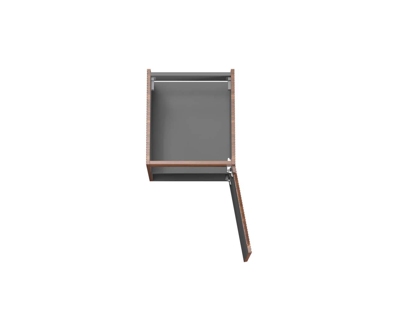 Storke Ribs hängender Waschbeckenunterschrank: 45 x 52 cm, Nussbaum