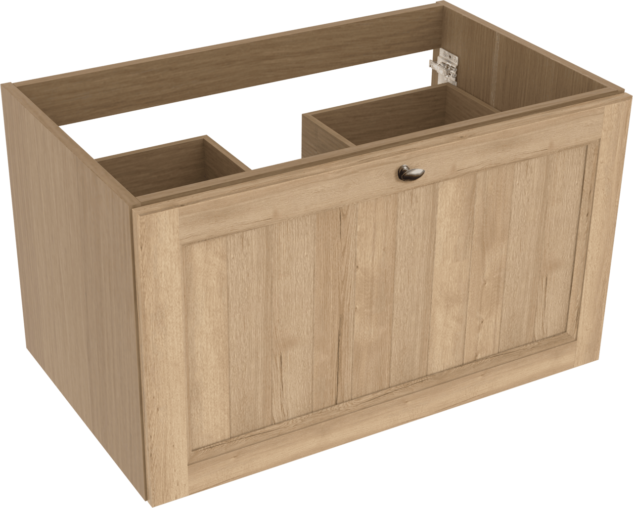 Balmani Lemon hängender Waschbeckenunterschrank: 90 x 55 cm, Eiche verwittert, 2 Schubladen