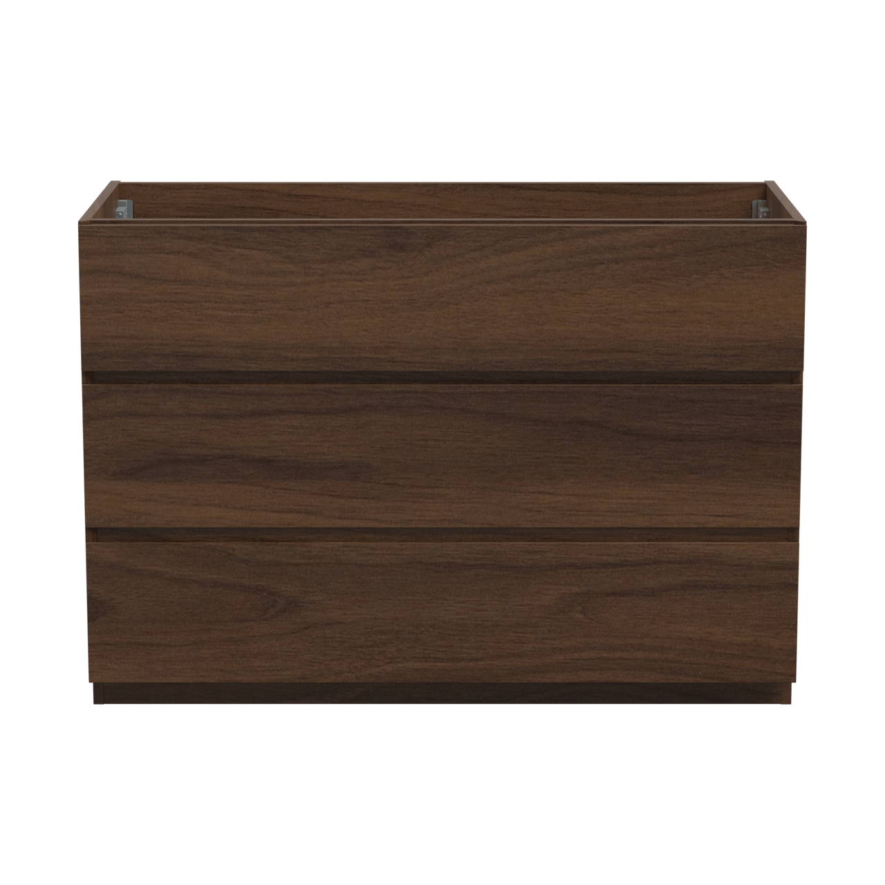 Storke Edge meuble sous-lavabo a poser 120 x 52 cm noyer 3 tiroirs