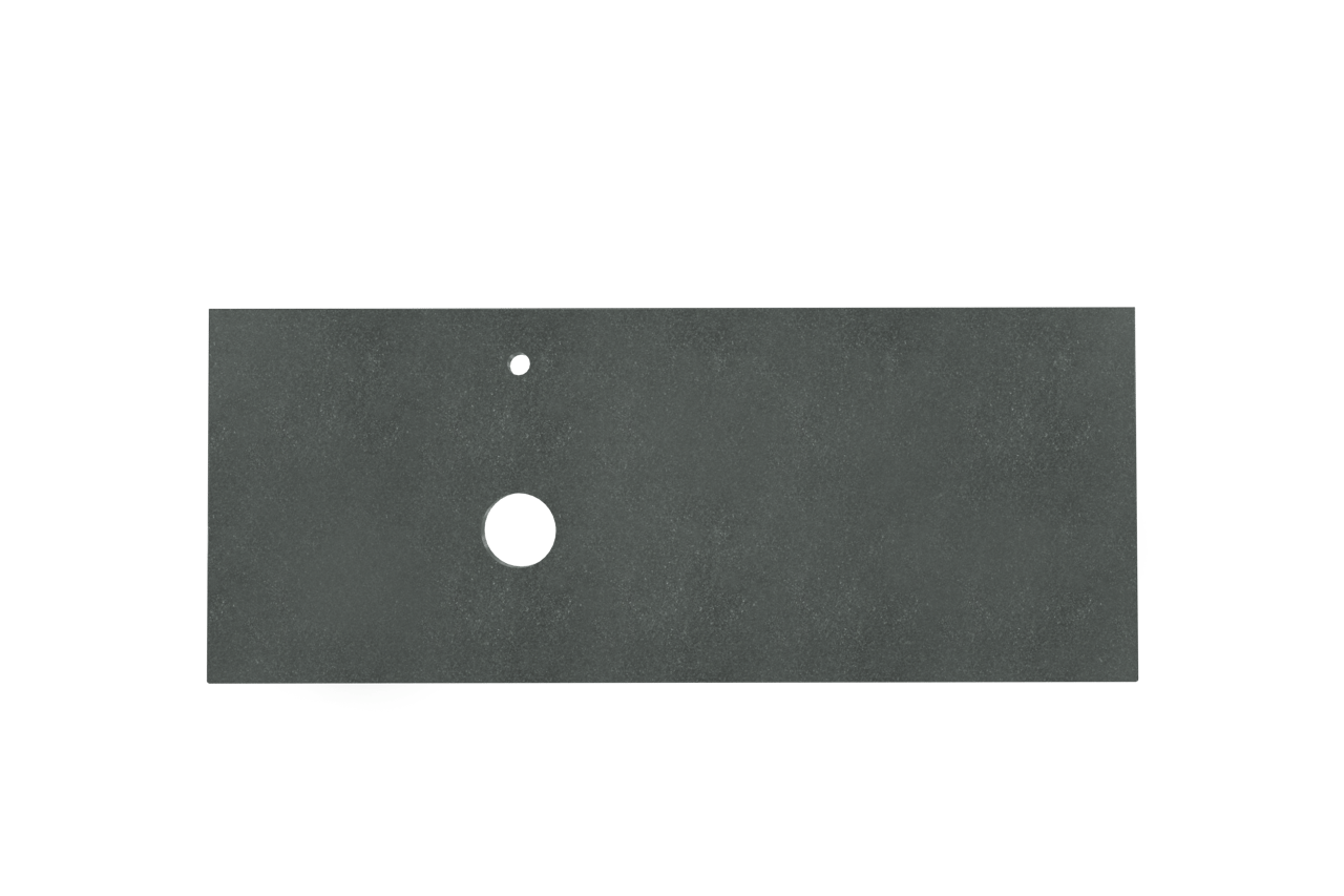 Balmani Rock tablette asymétrique à gauche granite doux 135 x 55 cm