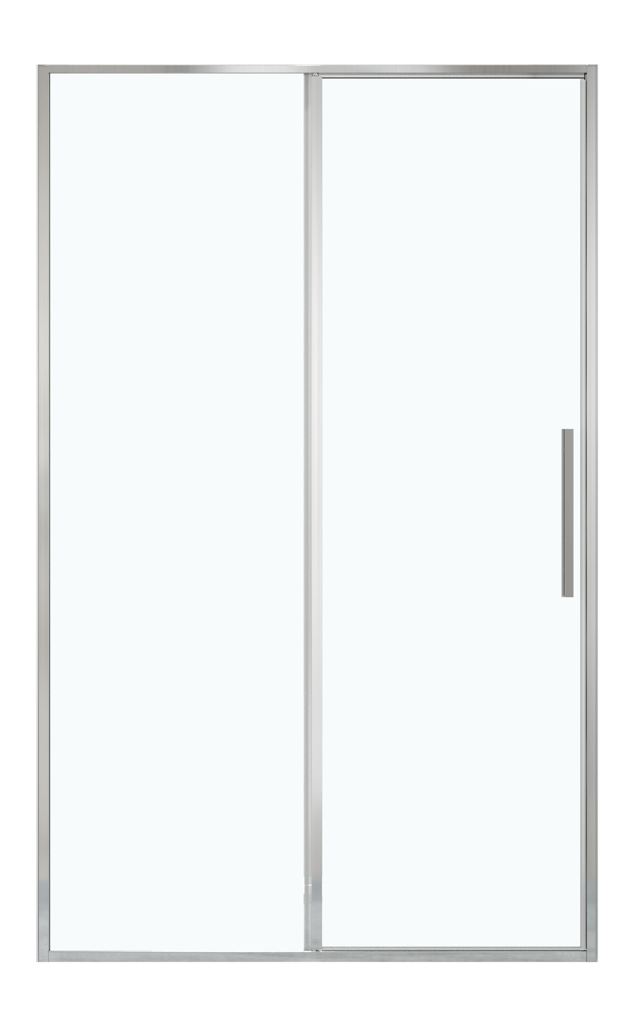 Luca Varess Morano porte pivotante 120 x 190 cm verre transparent profil chrome brillant