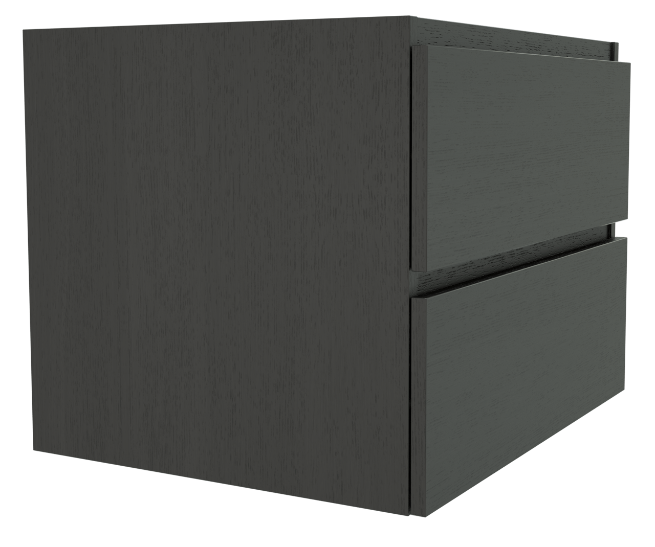 Balmani Lucida meuble sous-lavabo suspendu 67,5 x 55 cm chêne noir 2 tiroirs