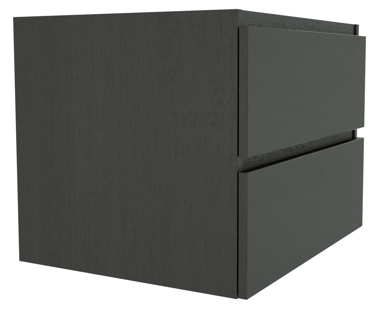 Balmani Lucida meuble sous-vasque suspendu 67,5 x 55 cm chêne noir 2 tiroirs