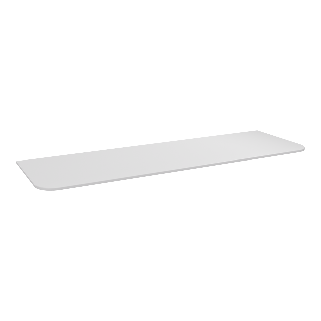 Storke Tavola Soft enkel of dubbel wastafelblad mat witte solid surface 140 x 46 cm