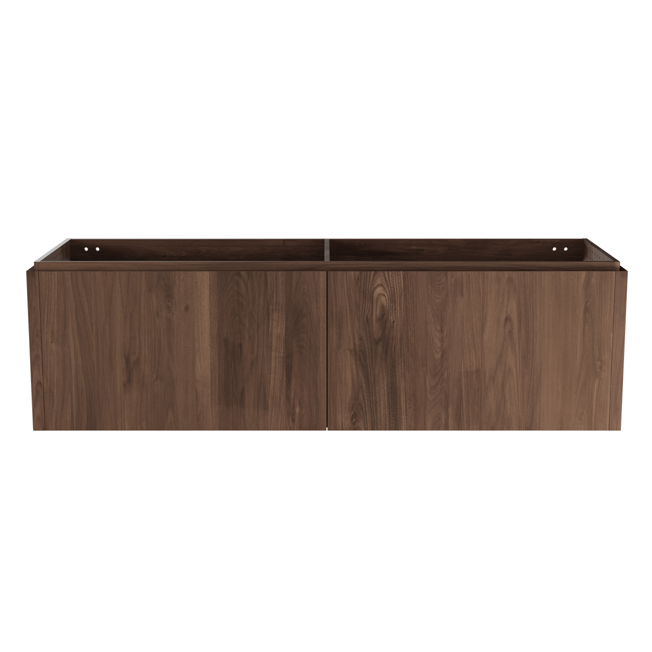 Balmani Eclips hängendes möbelstück Waschtischunterschränke 180 x 55 cm Amerikanischer Nussbaum 4 Schubladen