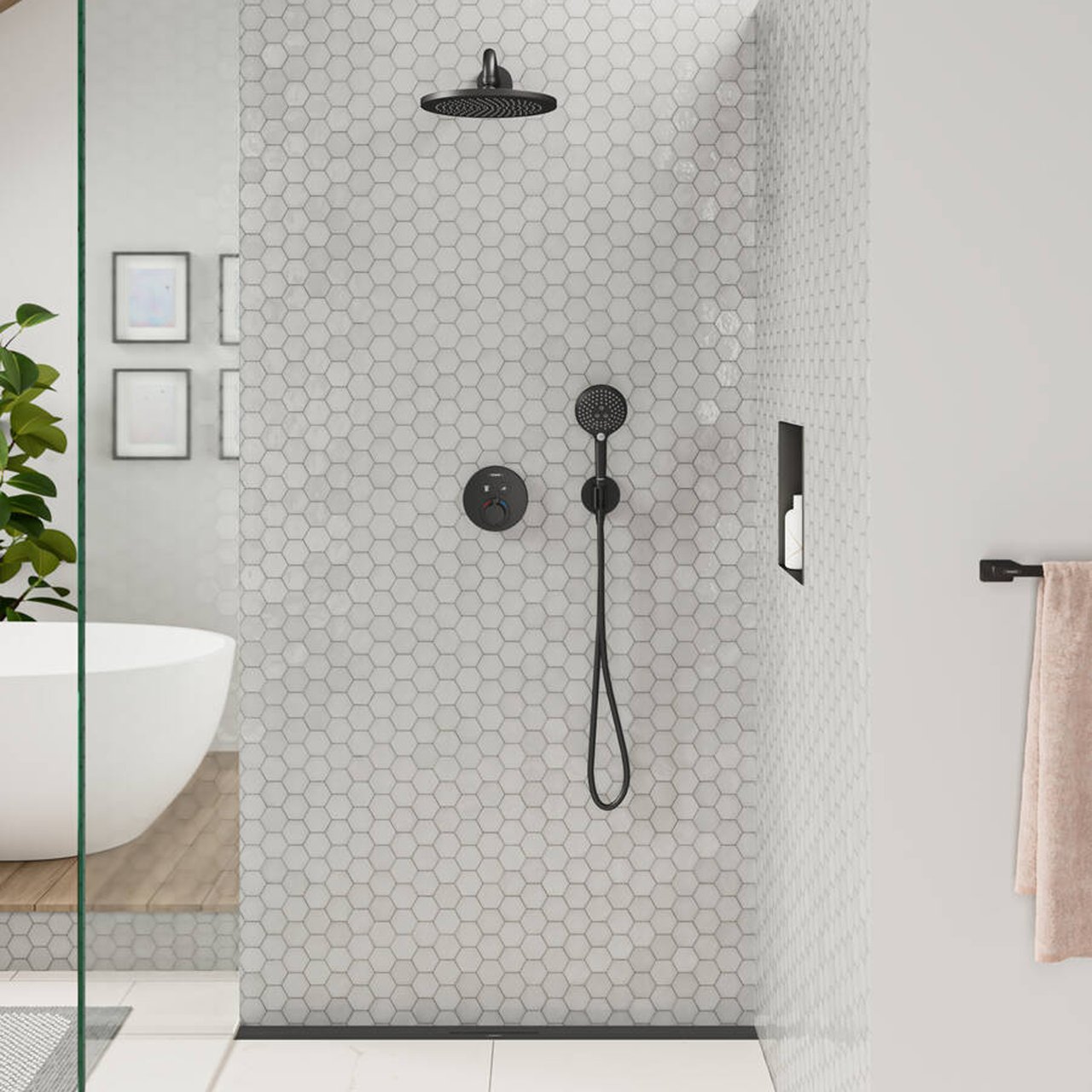 Hansgrohe Croma 280 Hoofddouche rond Ø28cm mat zwart