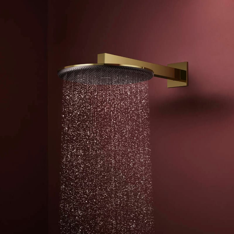 Hansgrohe Raindance Alive S Regendusche Duschkopf Rund, 1 Jet, Ø 30 cm, Polished Gold Optic