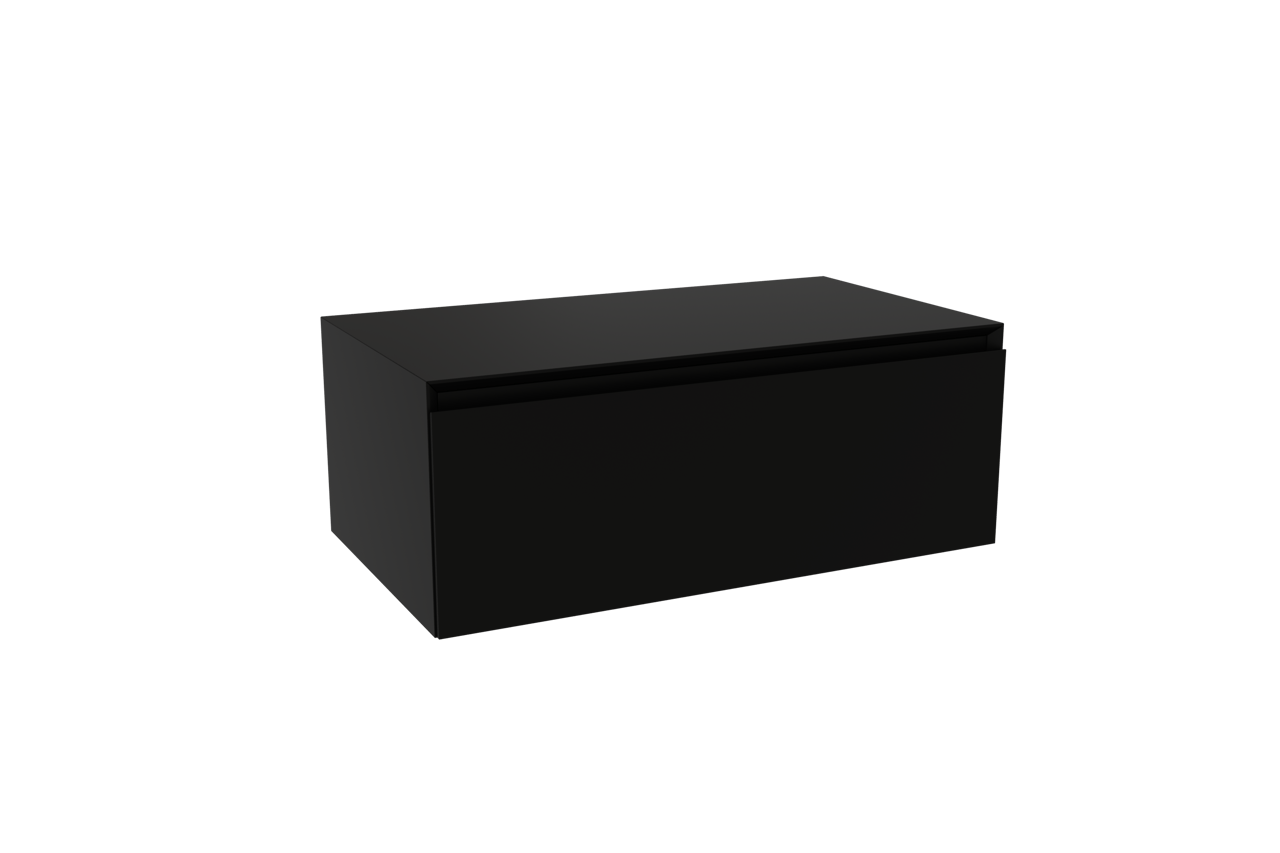 Storke Edge Modulo zwevende wastafelonderkast 85 x 48 cm mat zwart 1 lade