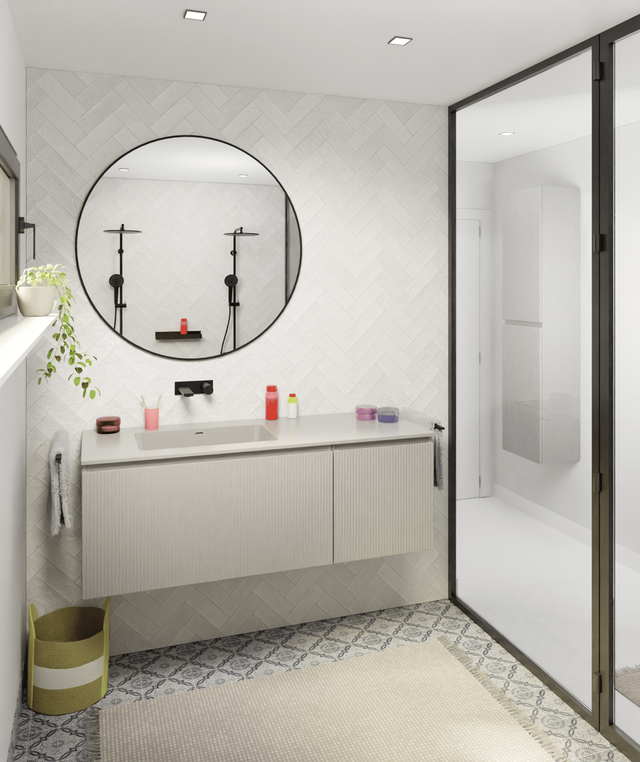 Storke Diva vasque asymétrique gauche top solid soie grise matte 140 x 52 cm