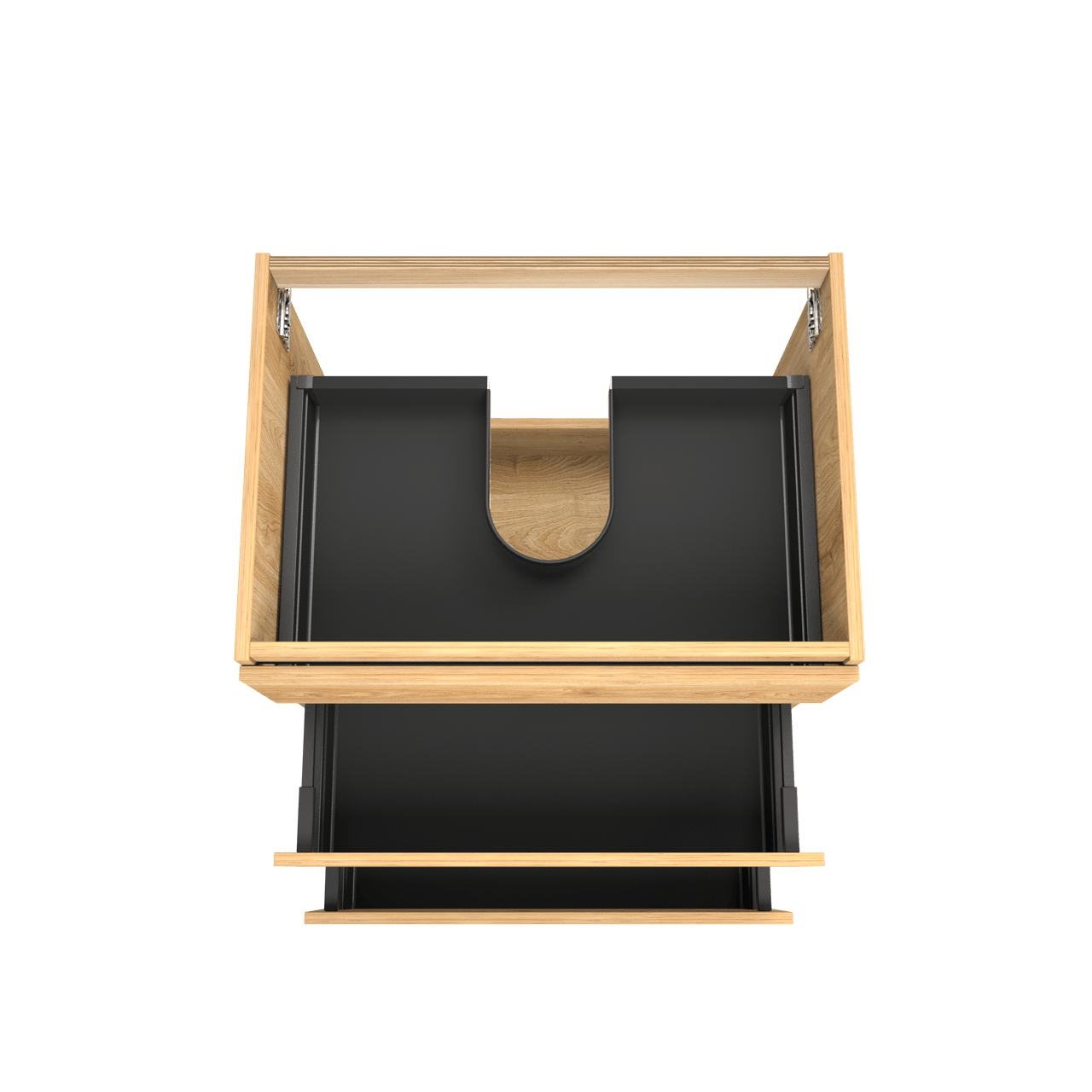 Balmani Lucida stehender Waschbeckenunterschrank: 75 x 55 cm, Eiche rustikal, 3 Schubladen