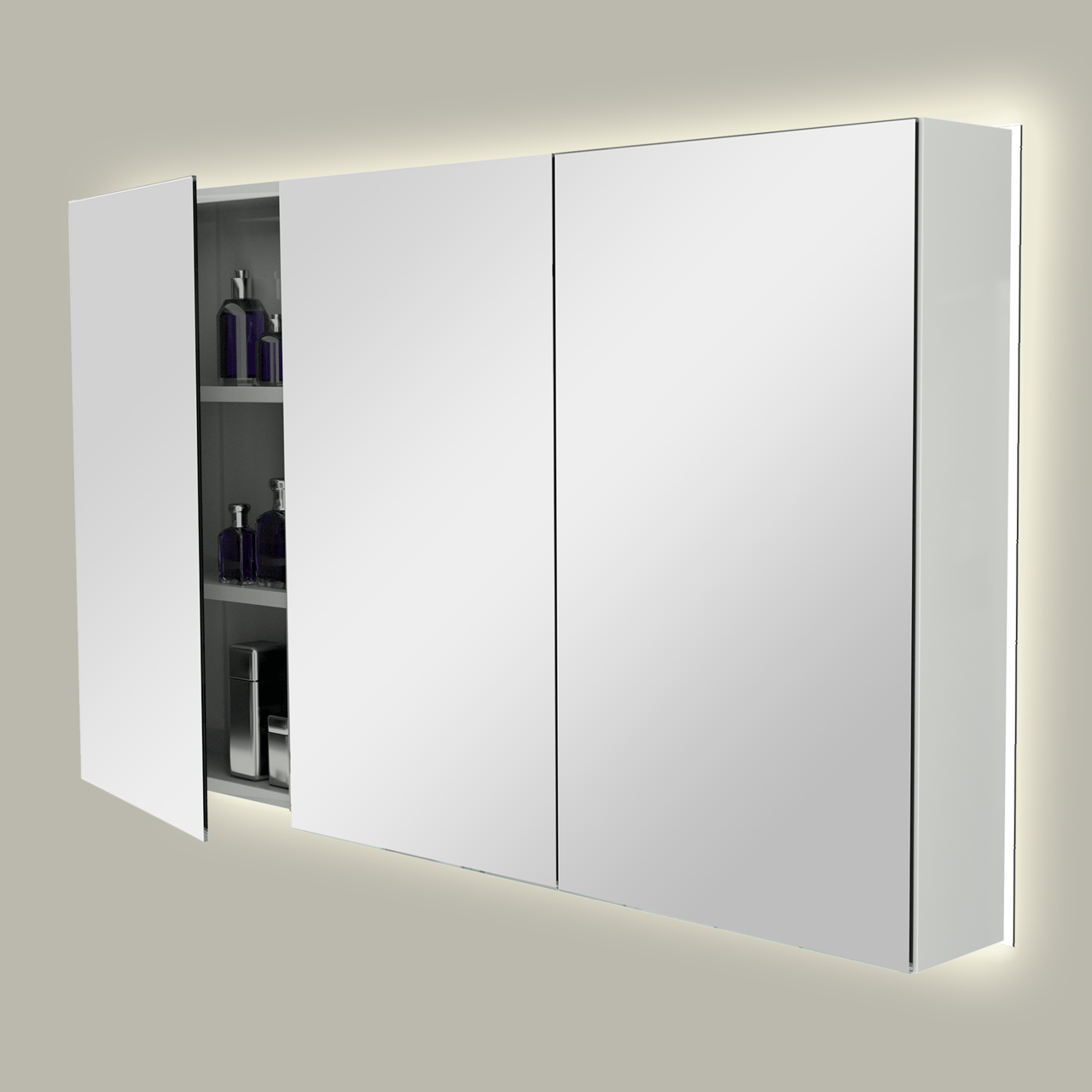 Storke Reflecta armoire de toilette lumineuse 130 x 75 cm blanc brillant