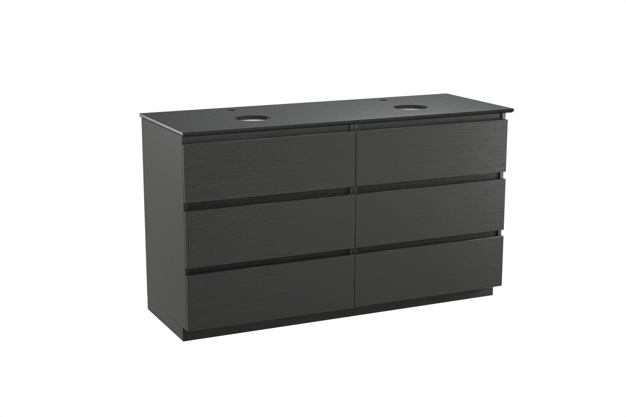 Balmani Lucida meuble salle de bains avec tablette pour vasques Facetta