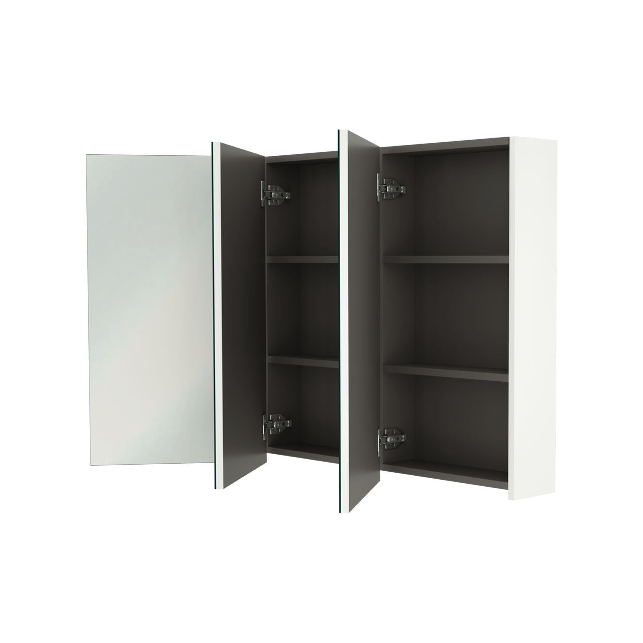 Linie Montro spiegelkast 120 x 75 cm mat wit