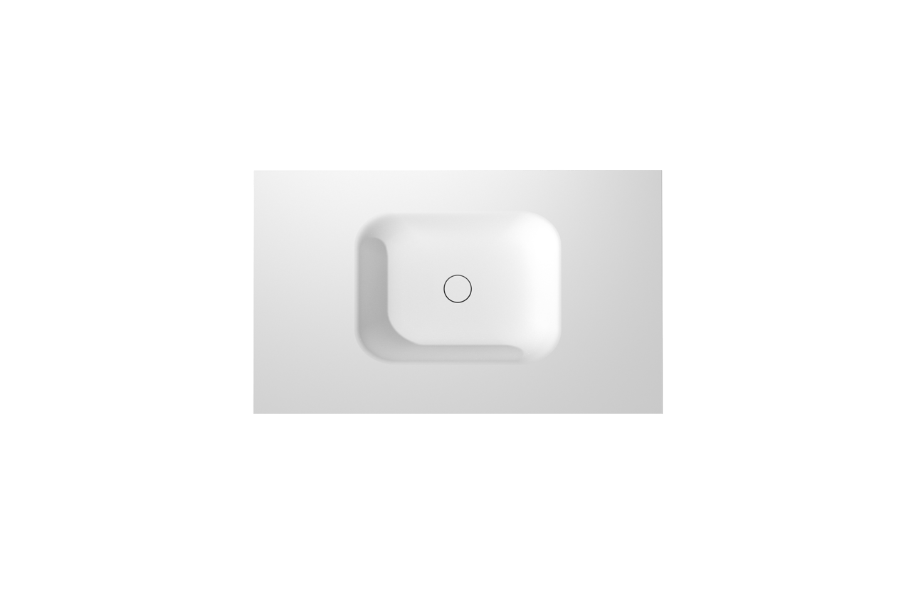 Balmani Arcato enkele wastafel matte Solid Surface 90 x 55 cm, afvoerplug niet inbegrepen