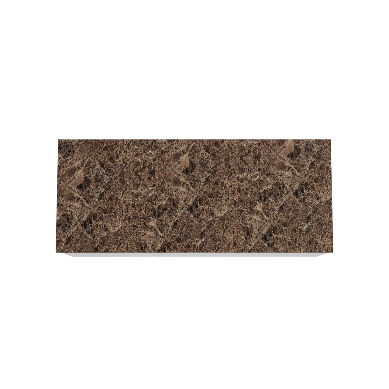 Balmani Mitra zwevend badmeubel 135 x 55 cm mat wit met Stretto enkel of dubbel wastafelblad in marmer dark emperador