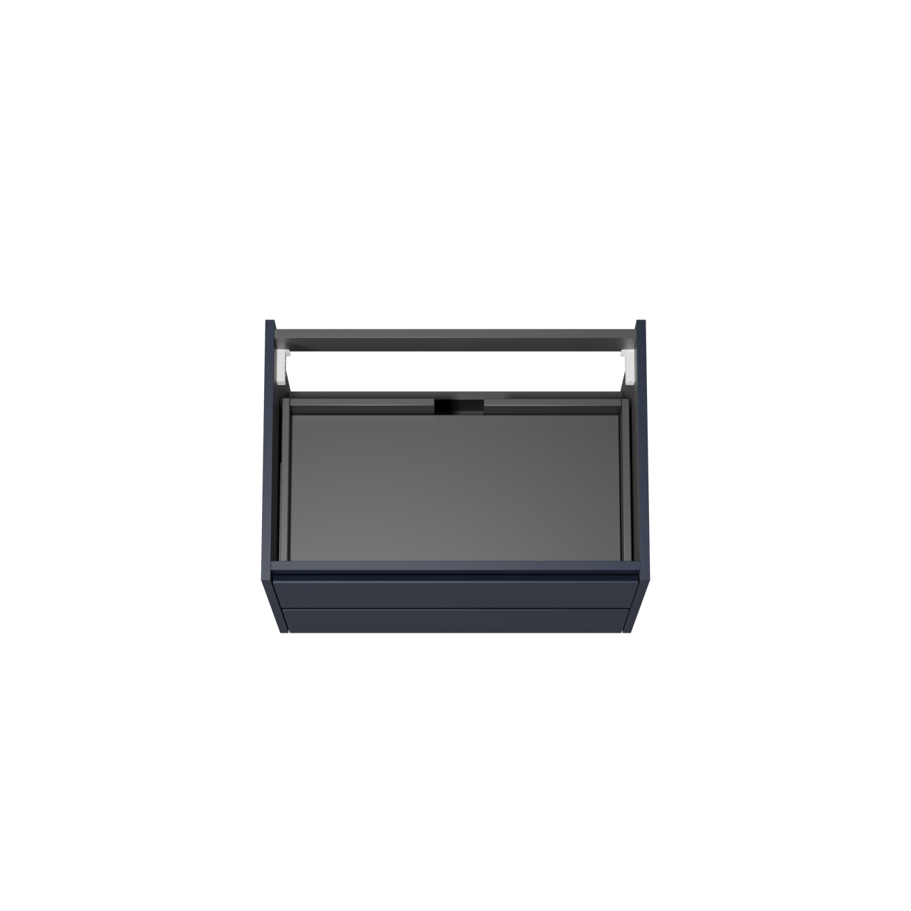 Storke Seda zwevende wastafelonderkast 75 x 52 cm Nachtblauw 2 lades