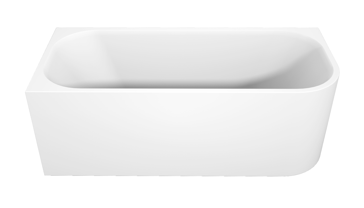 Luca Varess Mezzo baignoire d'angle droite double 170 x 75 cm acrylique blanc mat