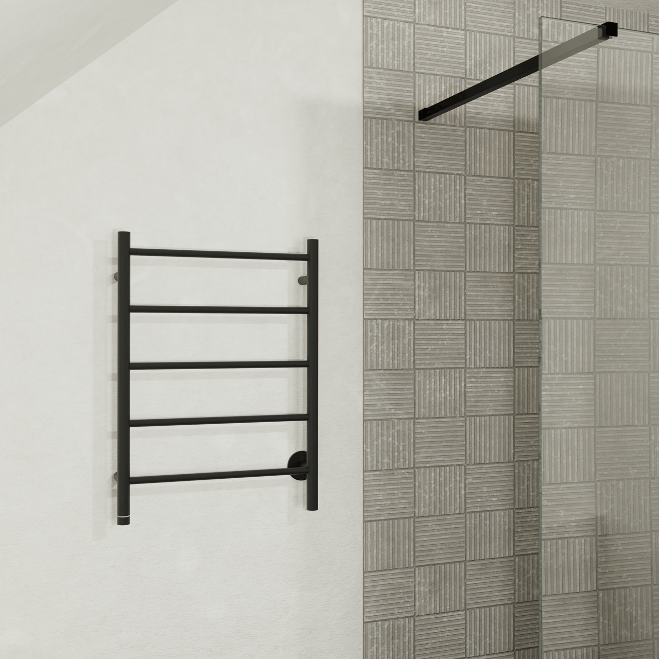 Blaufoss Odda Alto Handtuchwärmer 75 x 55 cm Schwarz matt 50W 