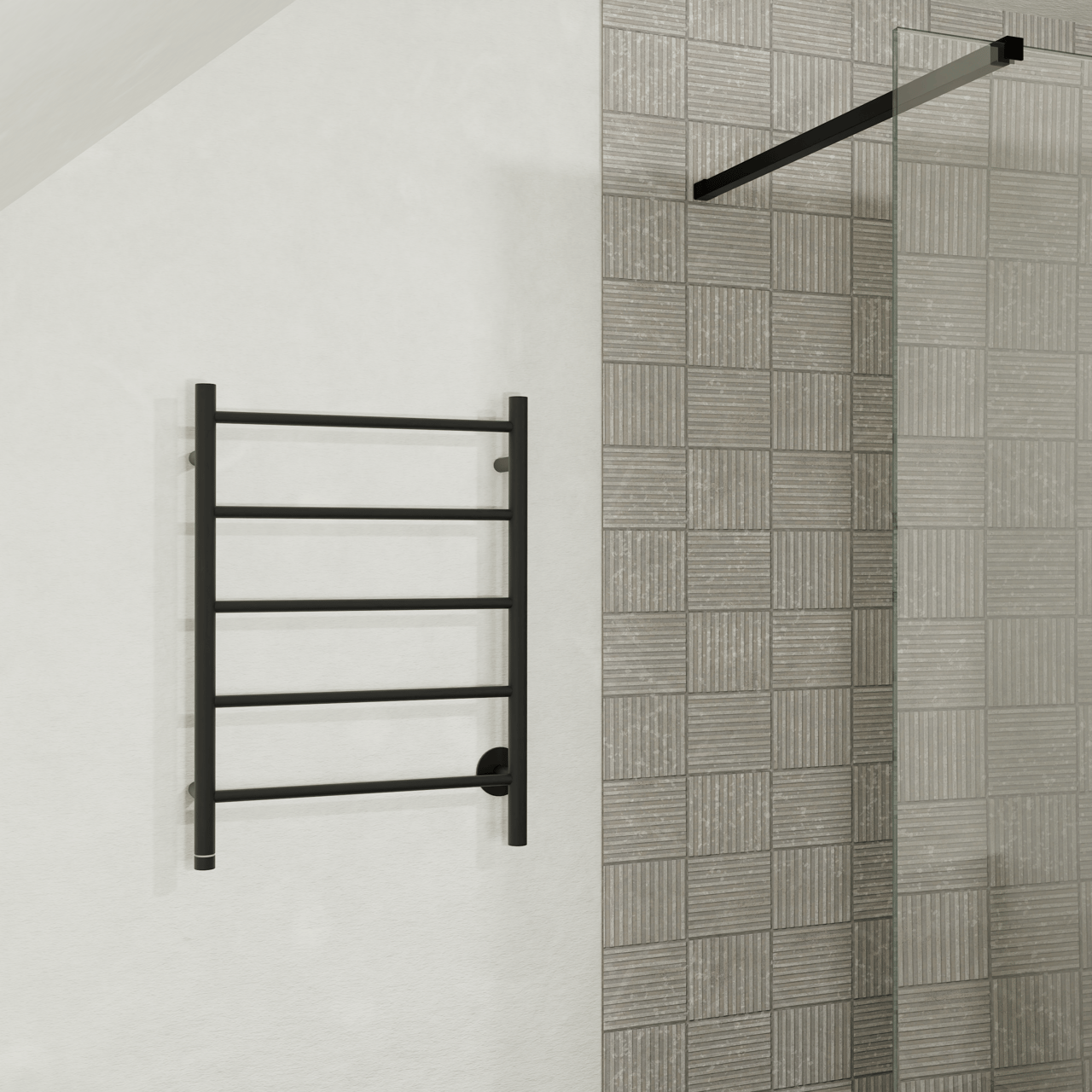 Blaufoss Odda Alto chauffe-serviette 75 x 55 cm noir mat 50W