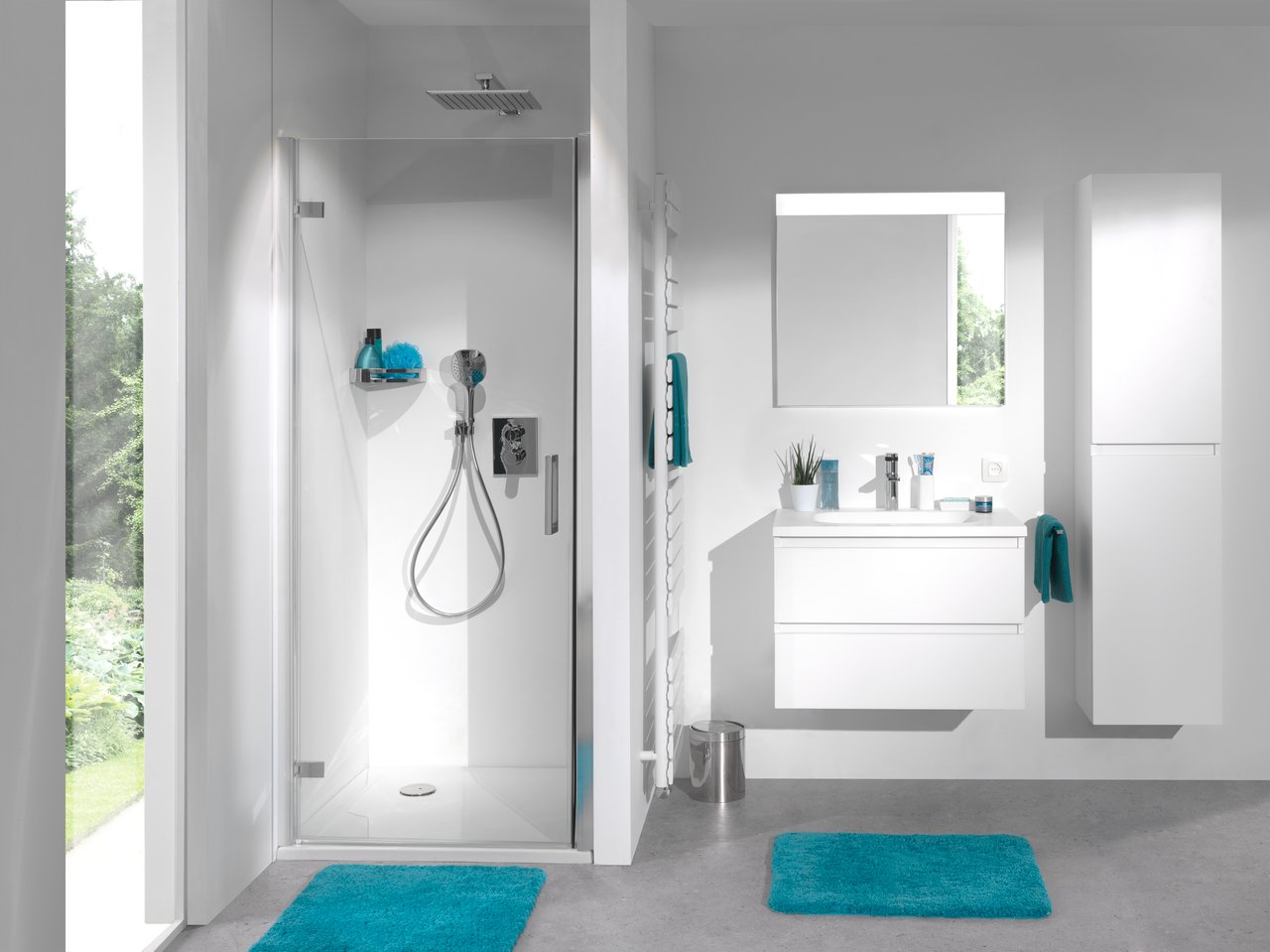 Luca Varess Nona douche draaideur 100 x 200 cm helder glas glans chroom profiel