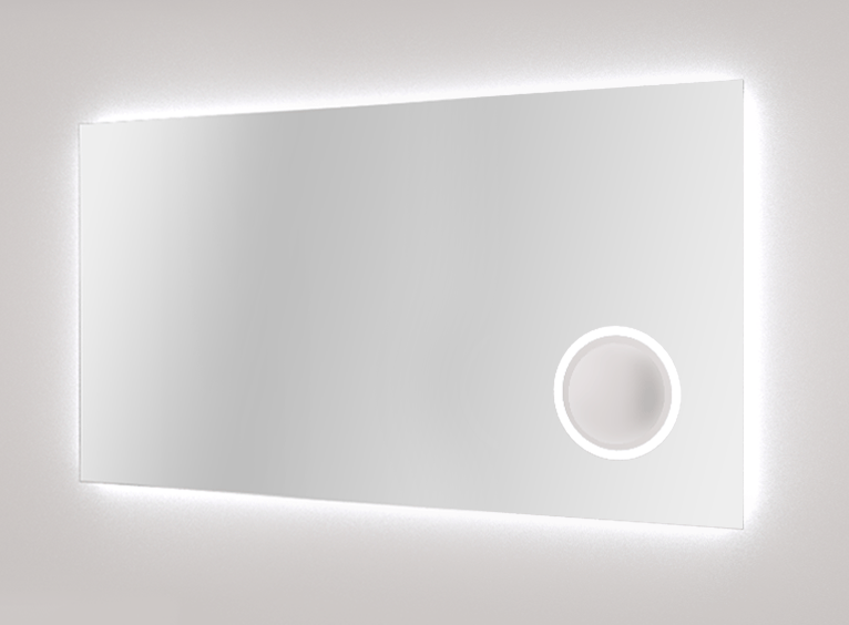 Balmani Giro rechthoekig badkamerspiegel 135 x 70 cm met spiegelverlichting en anti-damp