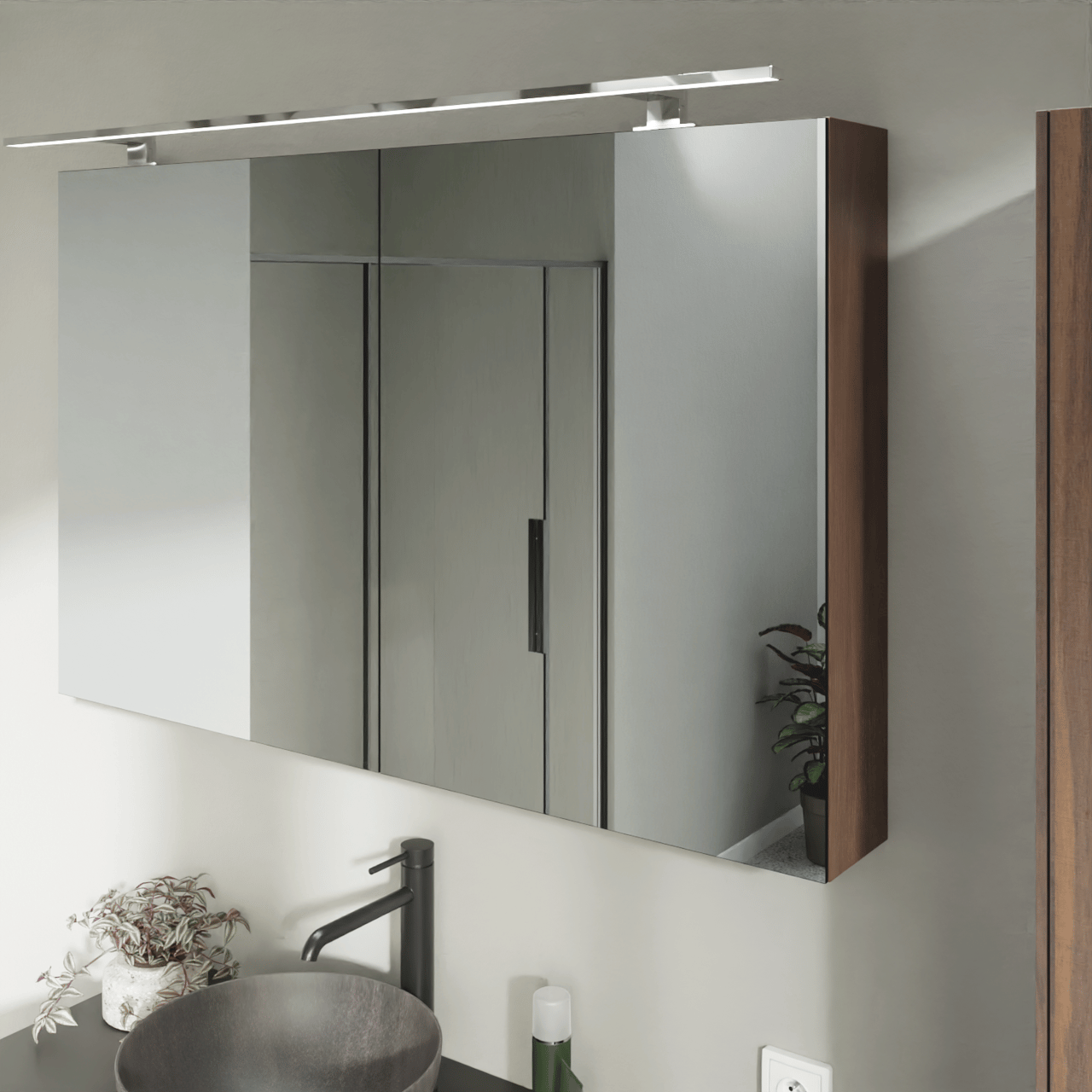 Luca Varess Cubico LED luminaire 120 cm chrome, 4000K