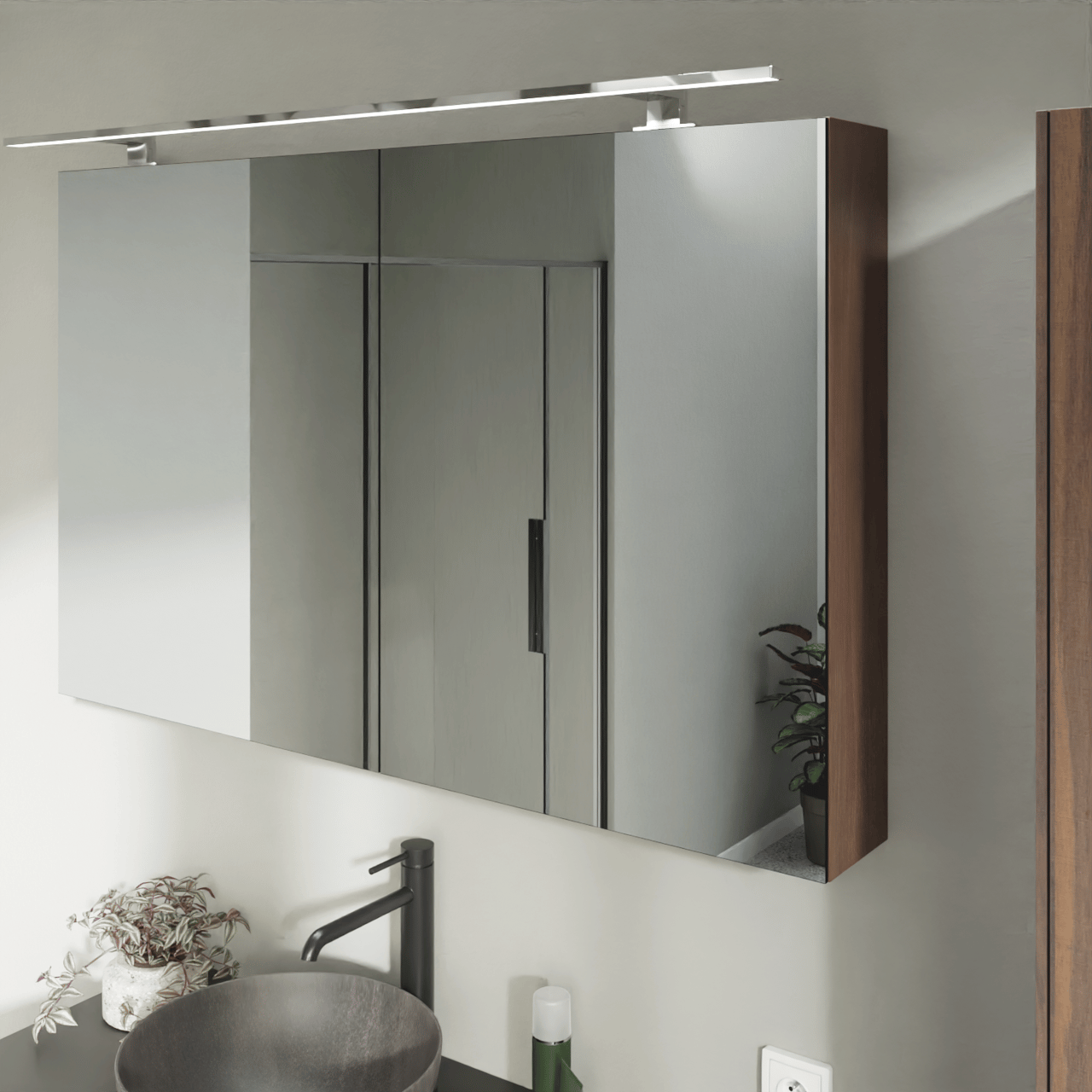 Luca Varess Cubico LED luminaire 120 cm chrome, 4000K