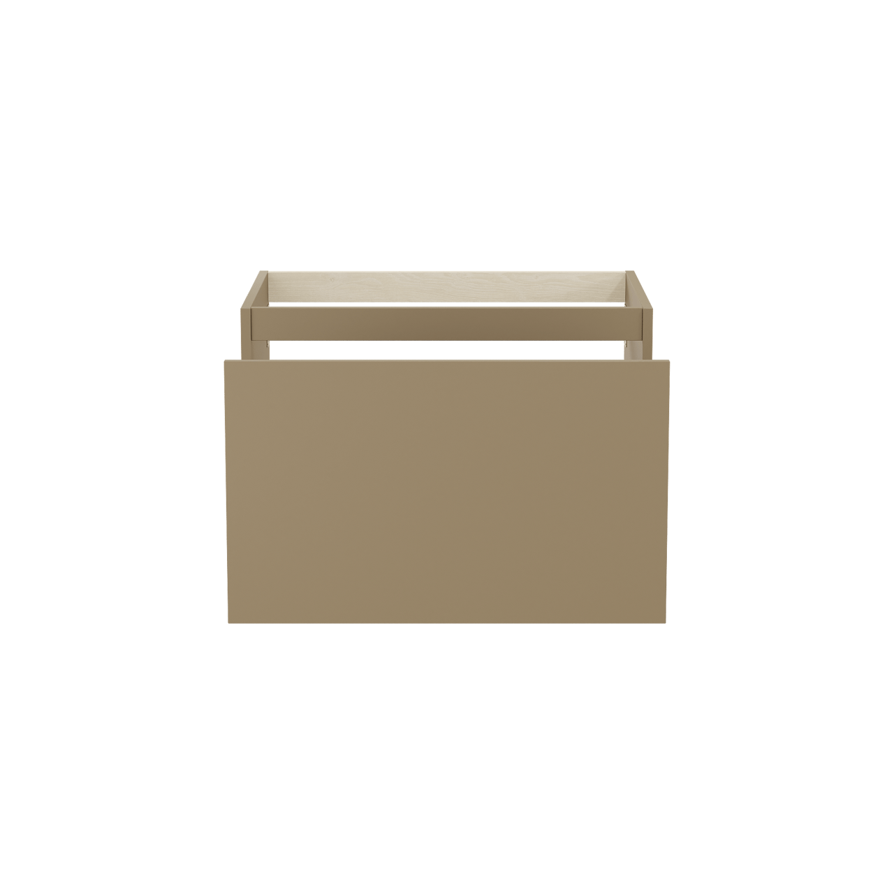 Balmani Sfera hängender Waschbeckenunterschrank: 75 x 55 cm, Dune, 2 Schubladen