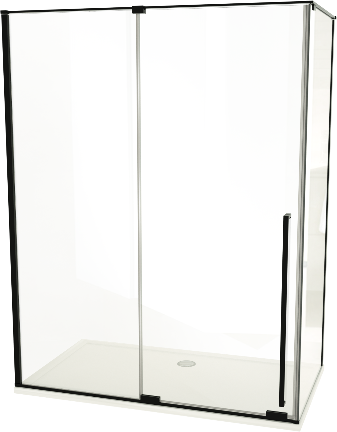 Luca Varess Stilus Eckdusche mit Schiebetür