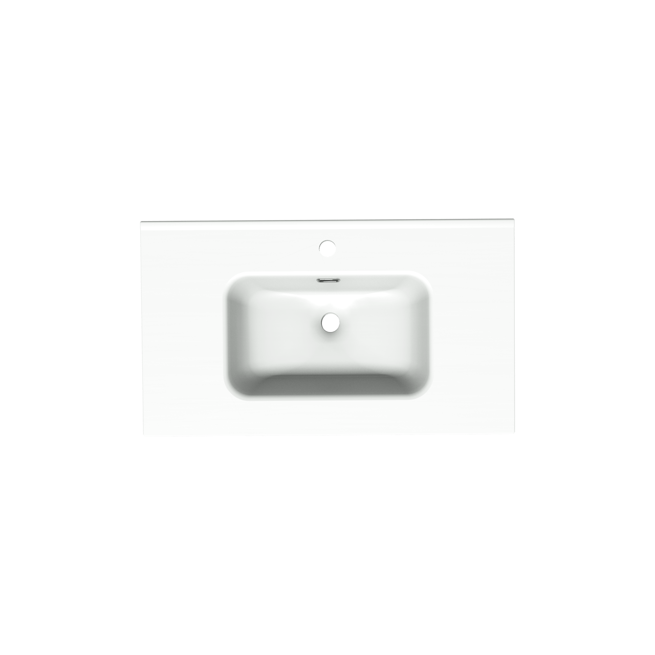 Linie Baro vasque simple porcelaine blanc mat 80 x 46 cm