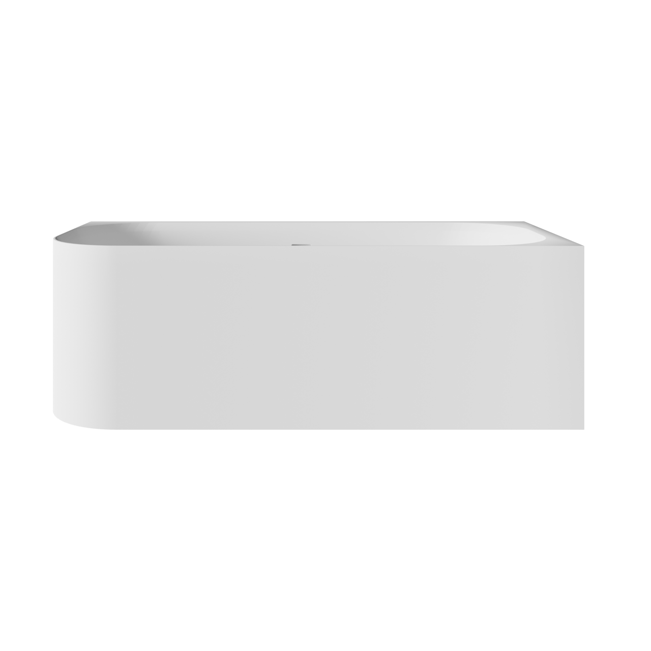 Balmani Finla tweepersoons hoekbad rechts 180 x 80 cm Solid Surface mat wit