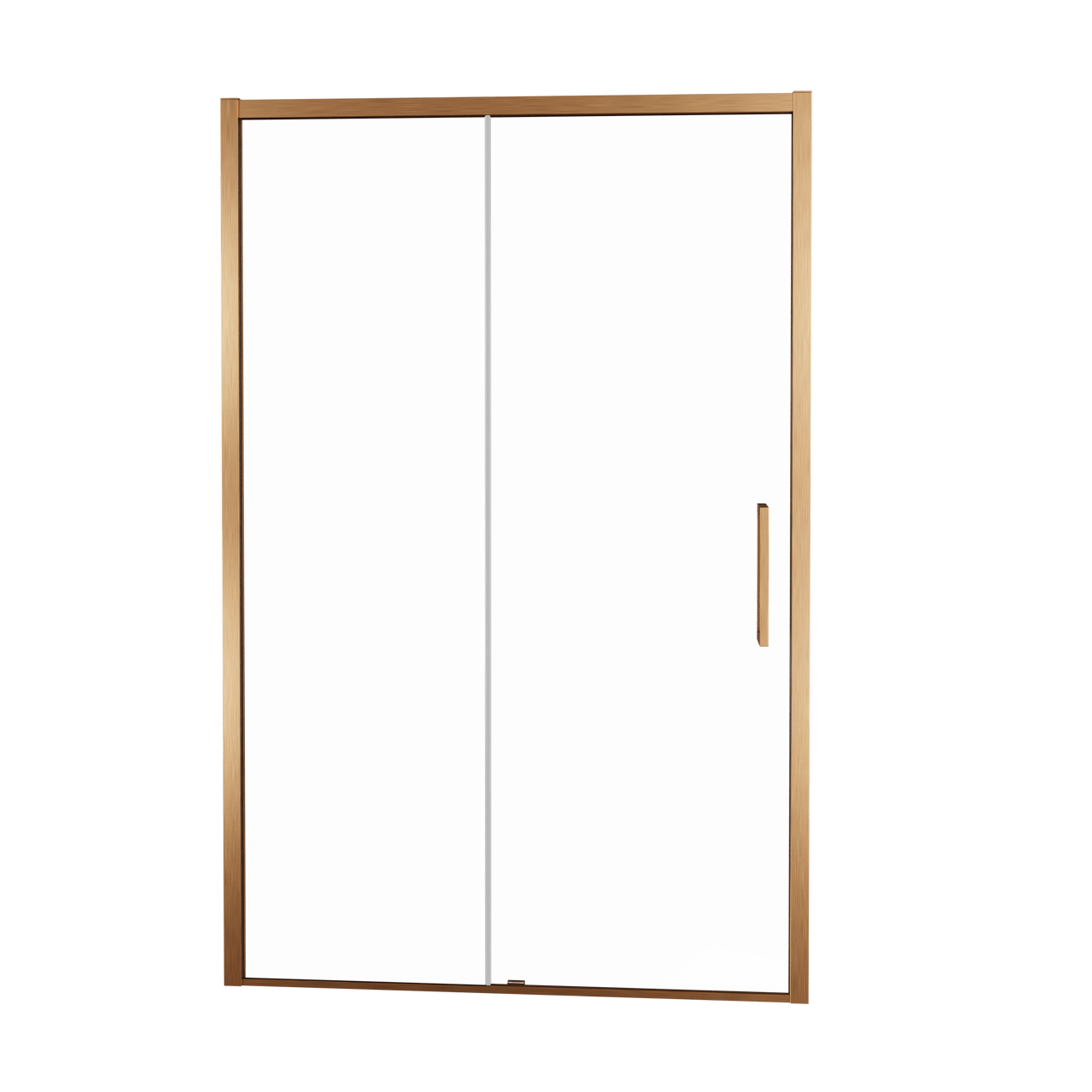 Balmani Senses Design Dusche Schiebetür, umkehrbar, 120 cm x 210 cm, Klarglas, Profil Brushed Rosegold