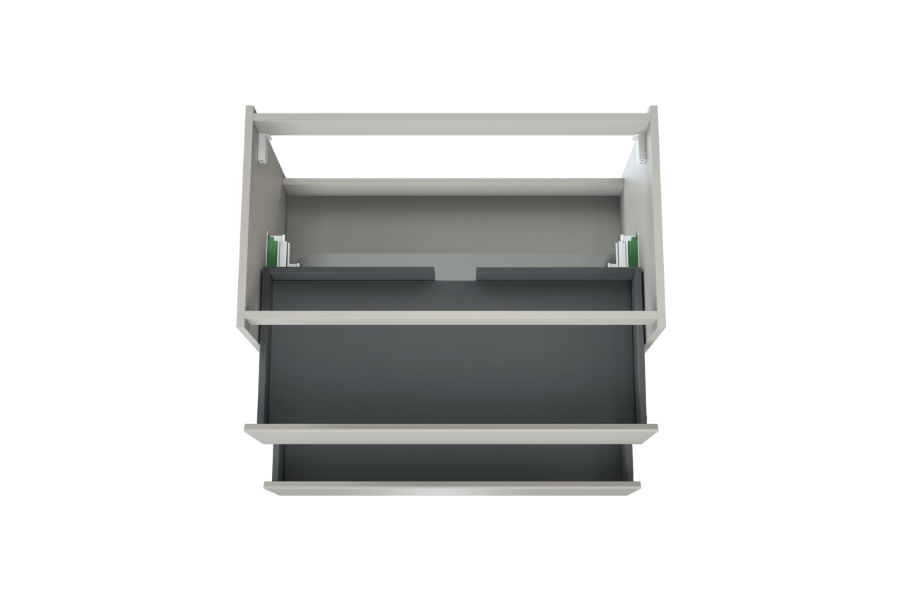 Storke Seda meuble sous-vasque suspendu 95 x 52 cm blanc mat 2 tiroirs