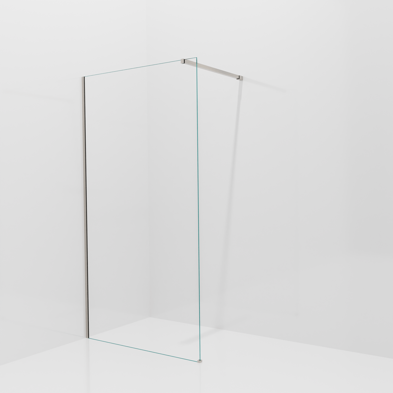 Balmani Modular douche à l'italienne: 110 x 200 cm, Verre transparent, avec coating, Profil Brushed CoolMetal