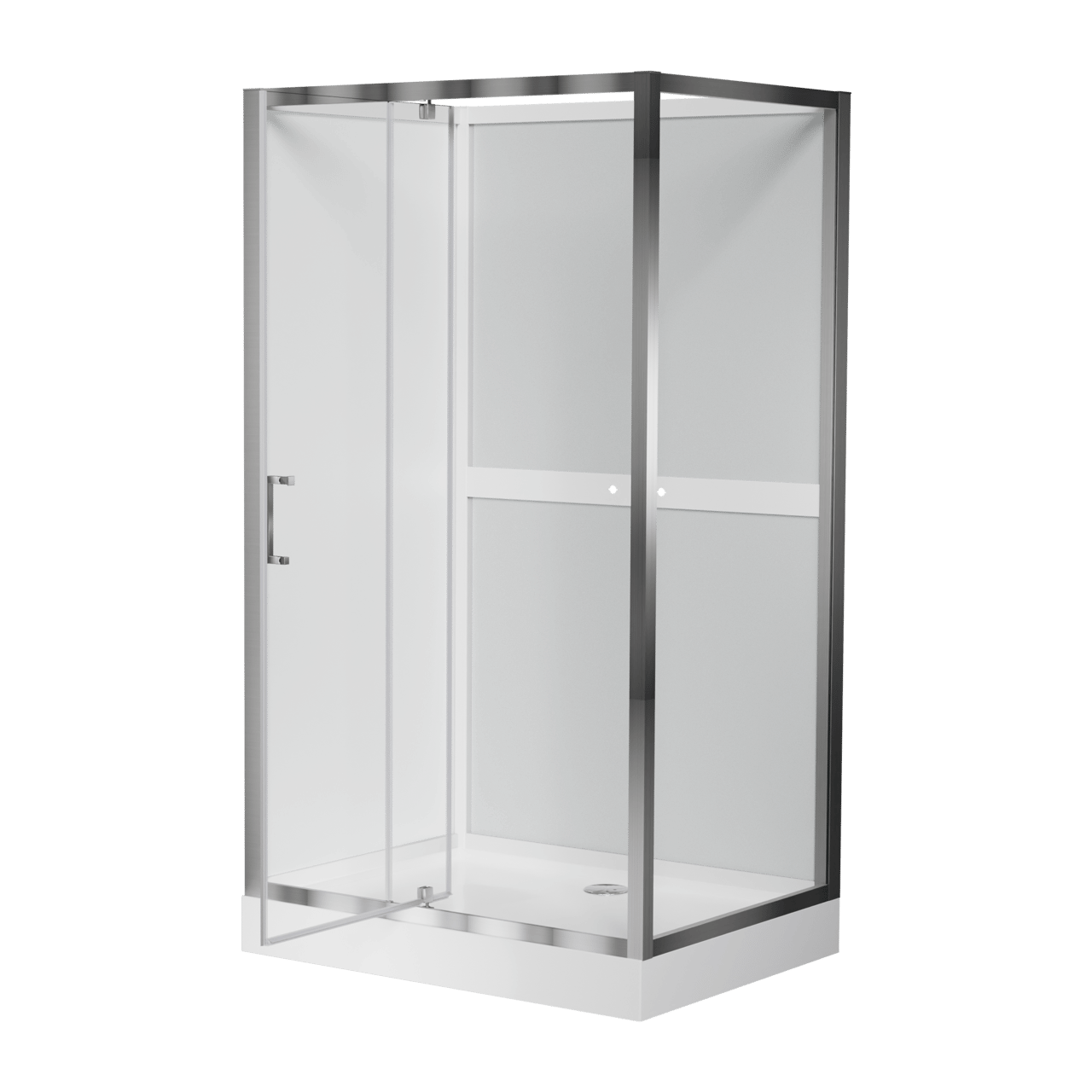 Luca Varess Talan cabine de douche avec portes pivotantes 90 x 120 cm verre transparent profil chrome mat