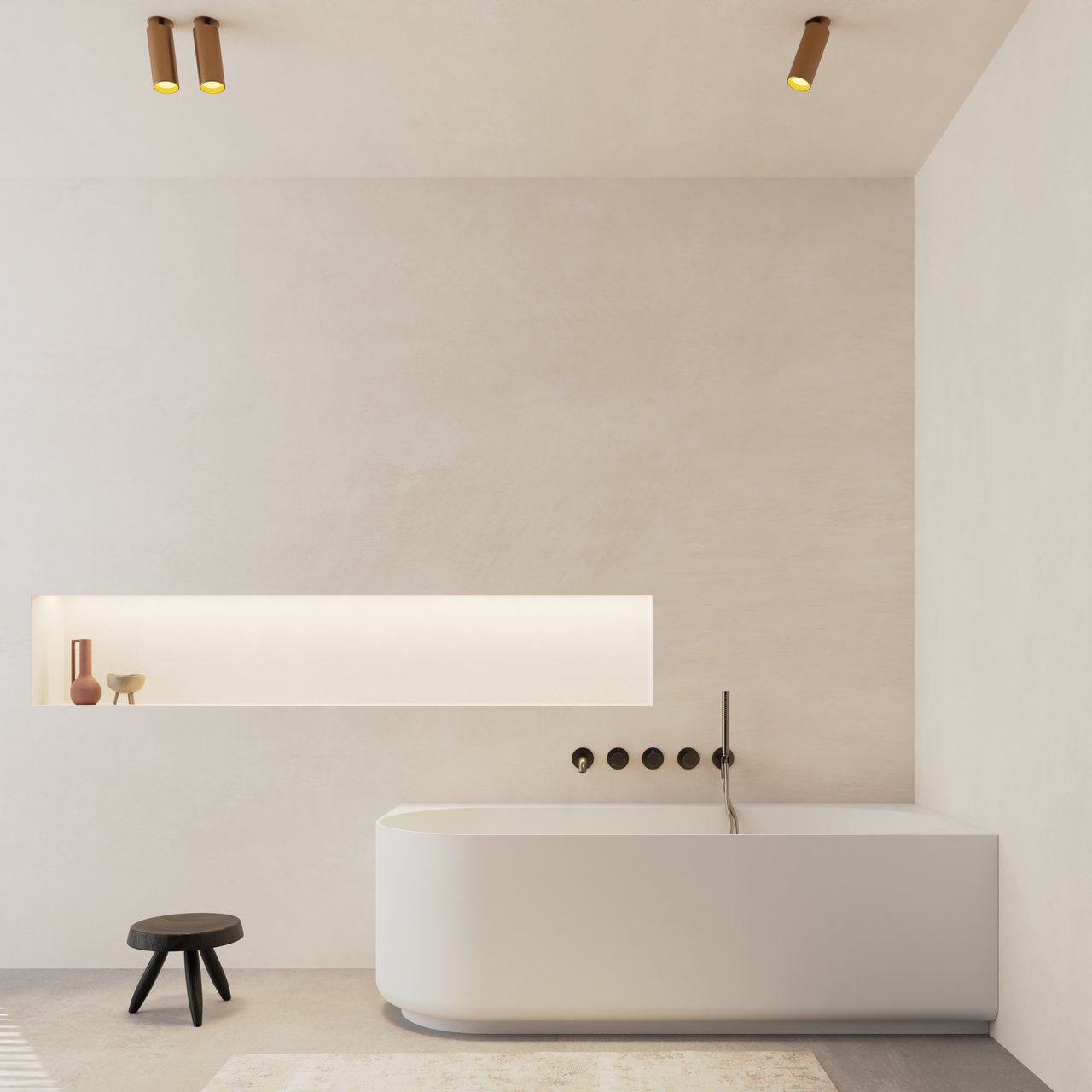 Balmani Scala tweepersoonsbad hoekbad rechts 175 x 80 cm Solid Surface mat wit