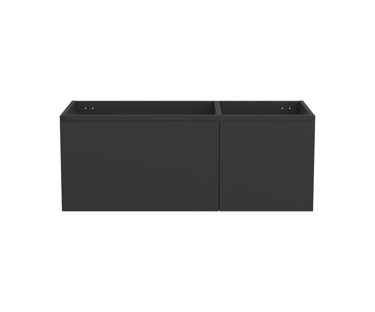 Balmani Idra meuble sous-lavabo suspendu 120 x 55 cm asymétrique gauche noir mat 4 tiroirs