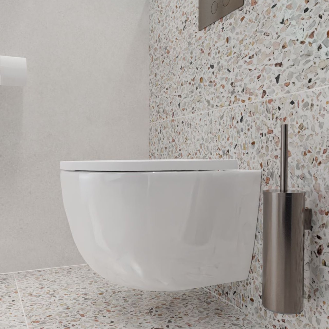 Luca Varess Moreno Hänge WC: Weiß Glänzend, spülrandlos