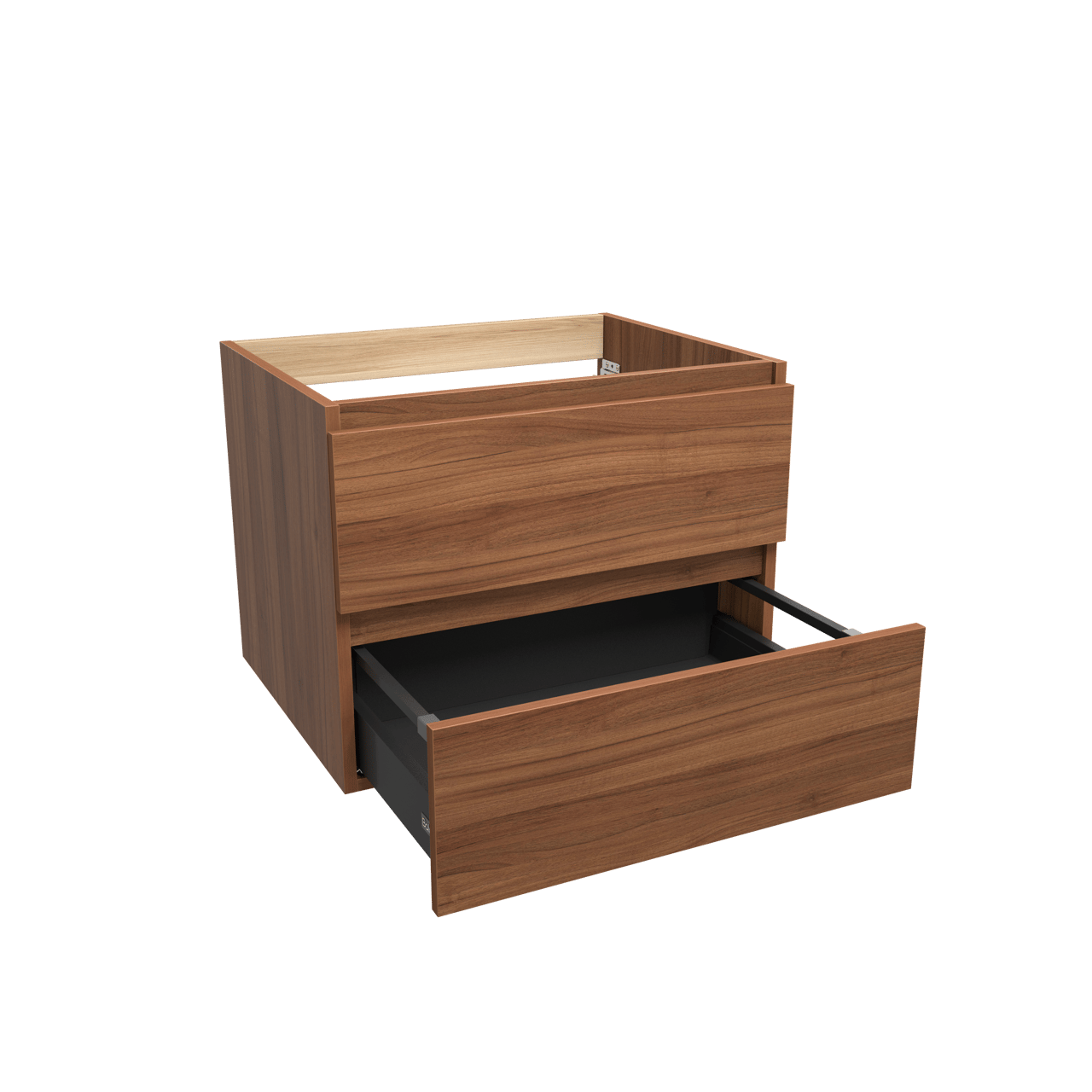 Balmani Lucida zwevende wastafelonderkast 67,5 x 55 cm notelaar 2 lades