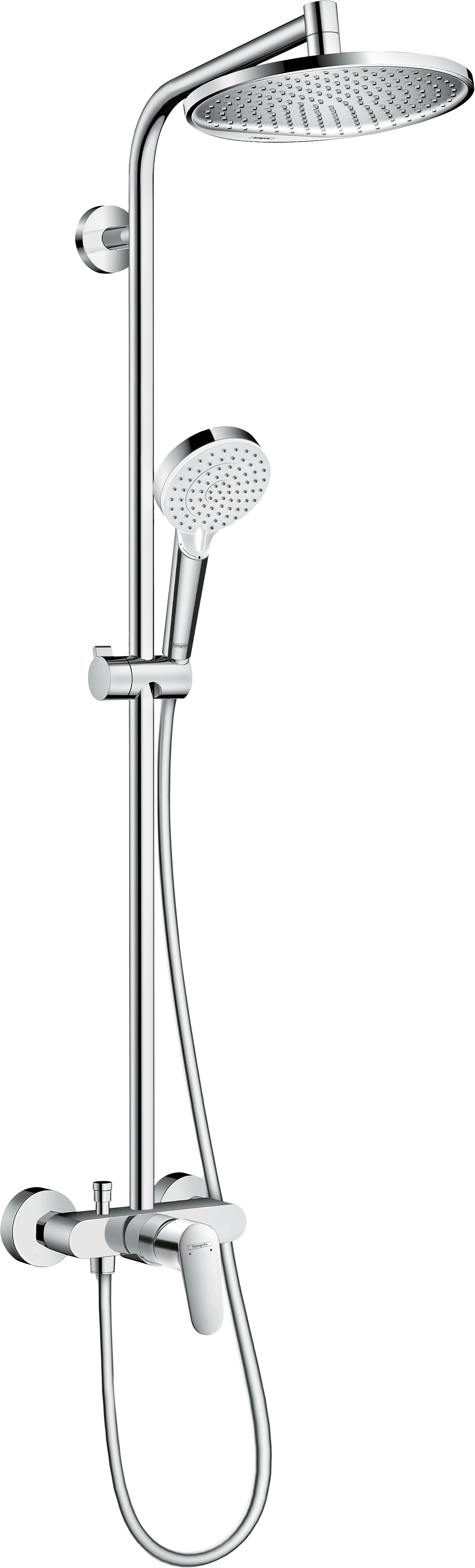 Hansgrohe Crometta S240 colonne de douche de pluie mitigeur Chrome Brillant