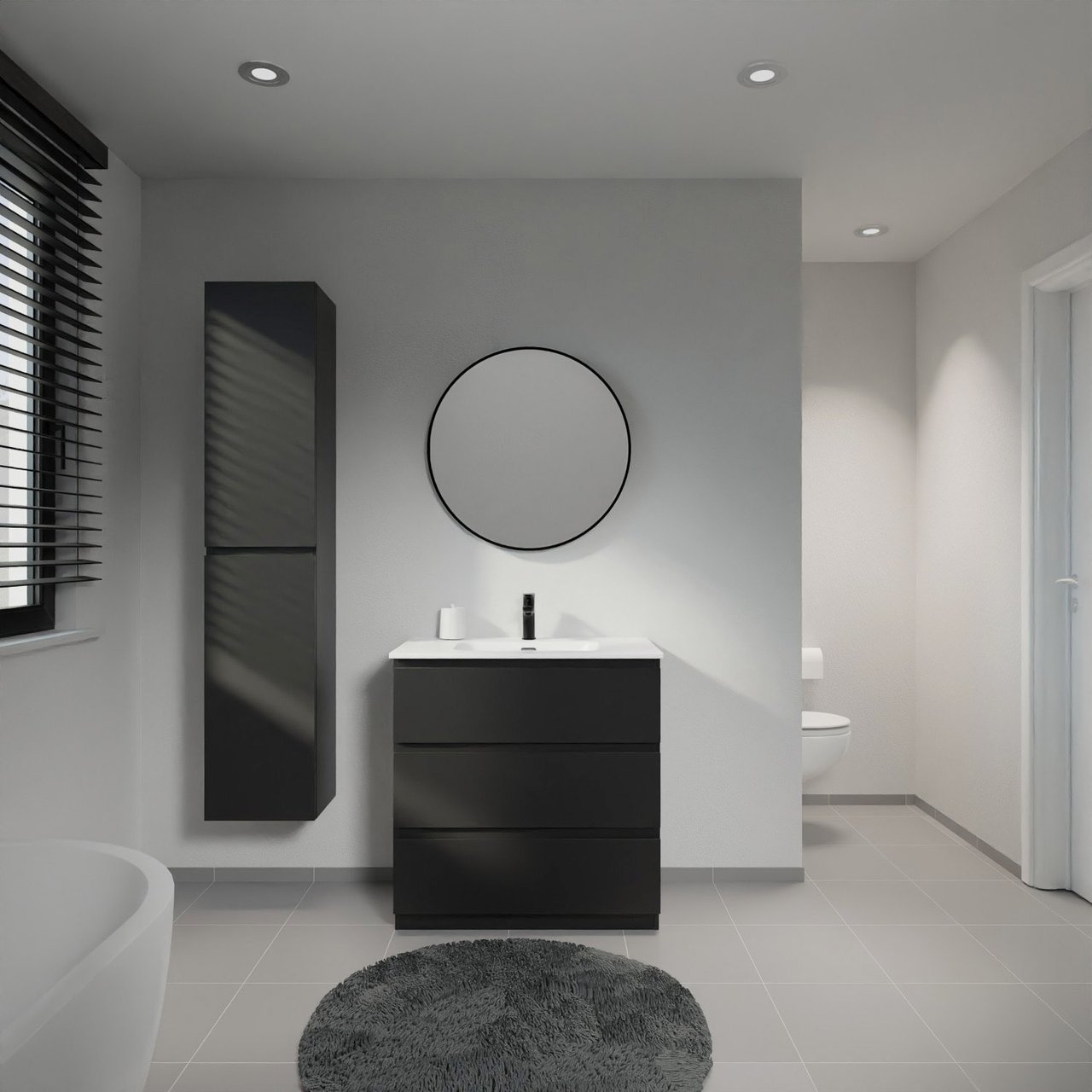 Linie Lado meuble salle de bains avec lavabo Baro