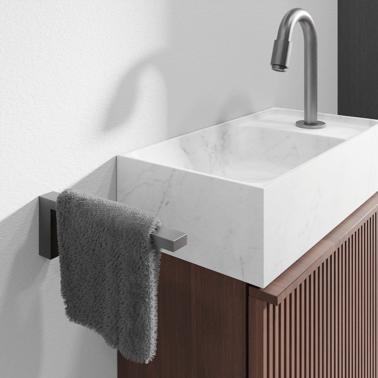 Blaufoss Noma Small Porte-serviettes Brushed Coolmetal 19cm