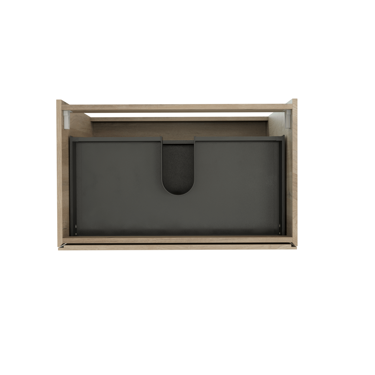 Storke Edge stehender Waschbeckenunterschrank: 85 x 52 cm, Eiche rustikal, 3 Schubladen