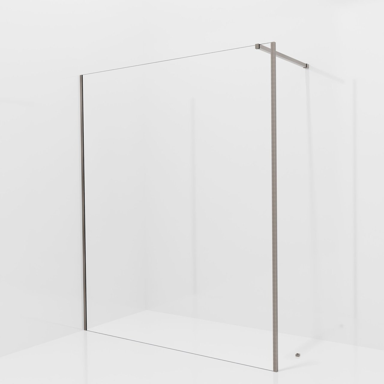 Balmani Modular Walk-In Dusche mit fester Seitenwand: 170 x 200 cm, Klarglas, inklusive Coating, Profil Brushed GunMetal