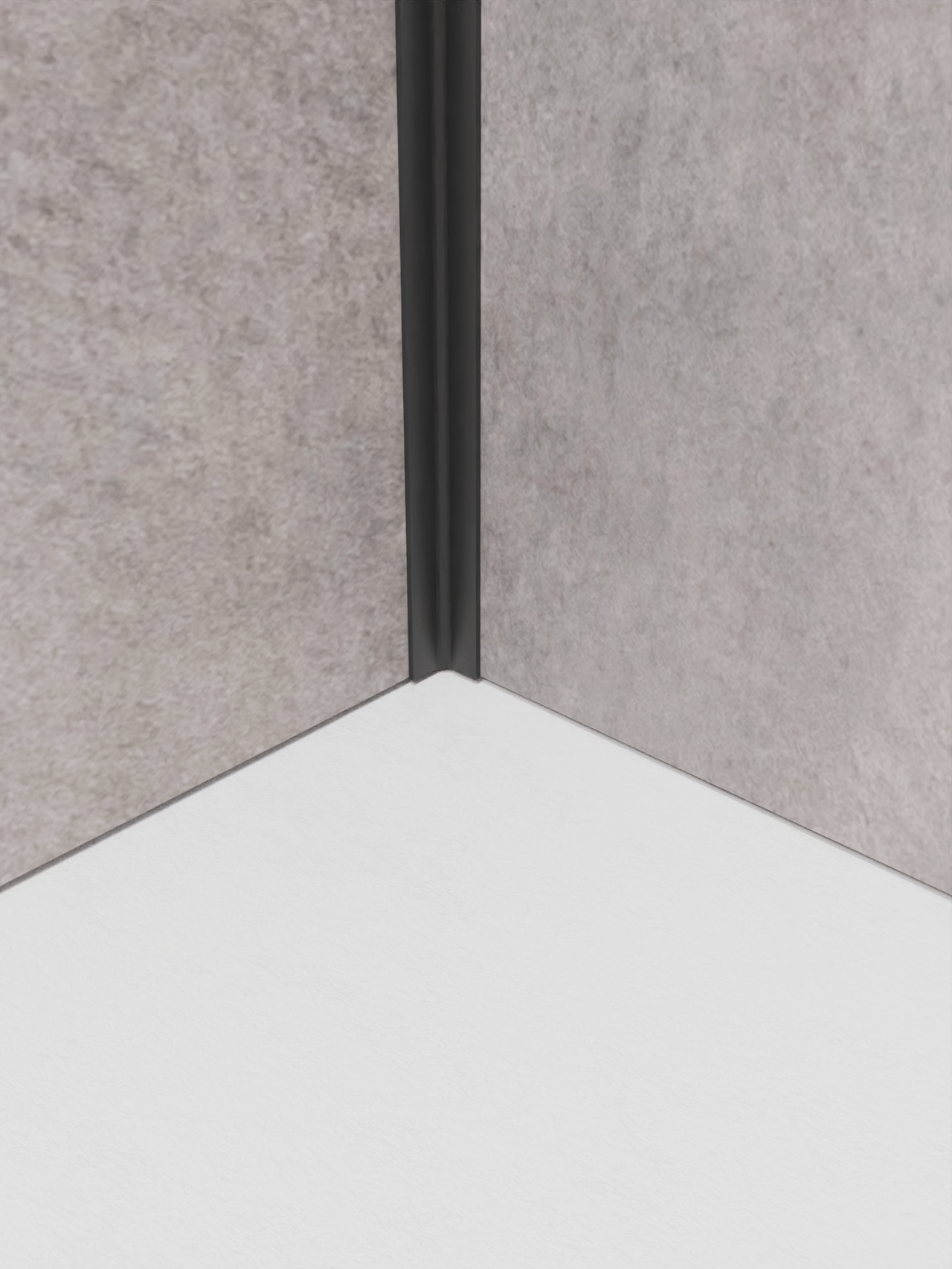 Linie set de profil d'angle et profil latéral pour panneau mural douche 260 cm noir mat