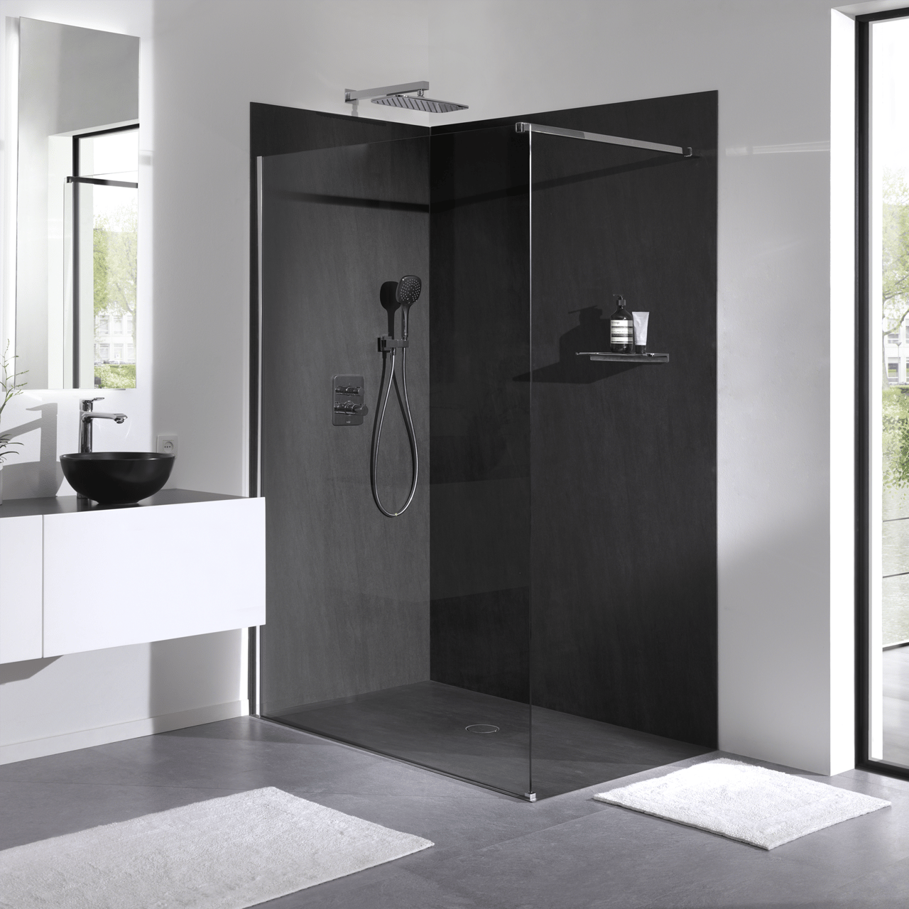 Blaufoss Smartbox Softline thermostatische inbouw douchekraan 2 functies glanzend chroom incl. inbouwelement