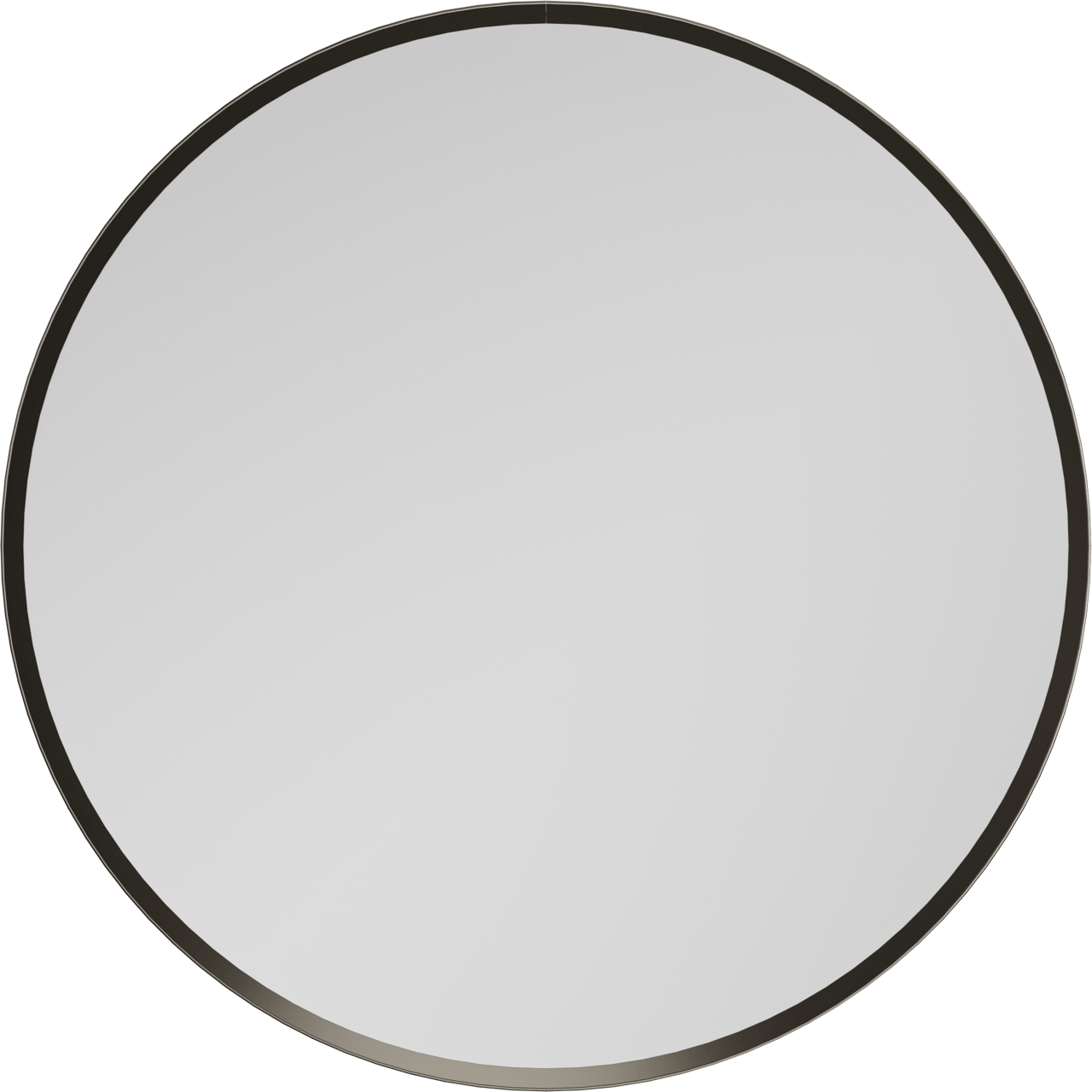 Balmani Auro Gäste-WC Spiegel: Rund, Brushed GunMetal, Ø 45 cm