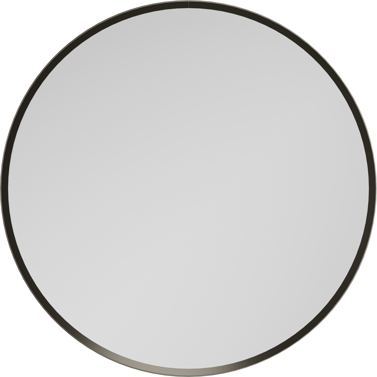 Balmani Auro Gäste-WC Spiegel: Rund, Brushed GunMetal, Ø 45 cm